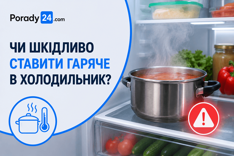 Чи шкідливо ставити гаряче в холодильник