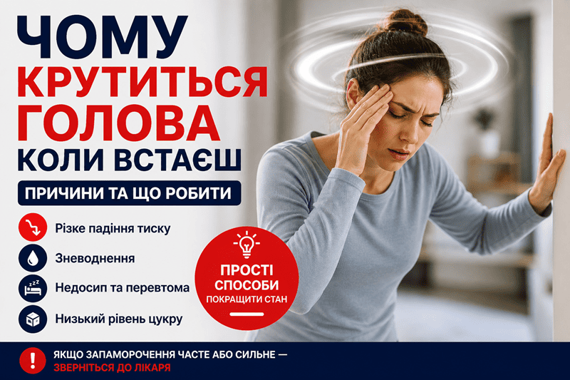 чому крутиться голова коли встаєш
