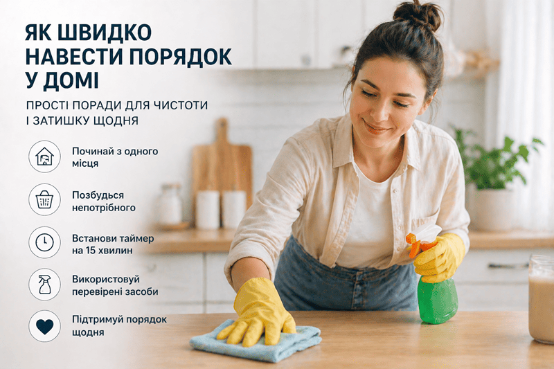 Як швидко навести порядок у домі