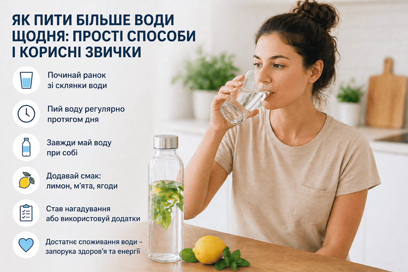 як пити більше води
