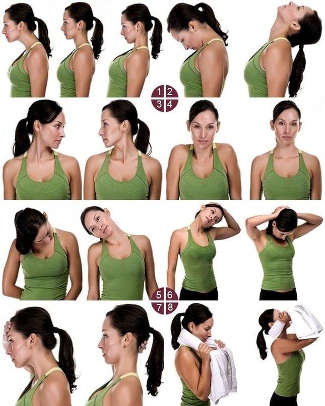 Розтяжка шиї вправи