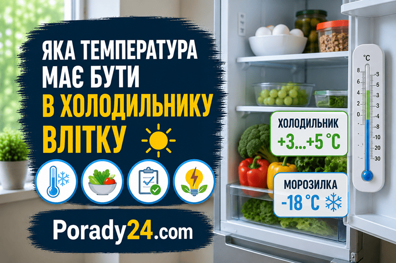 Яка температура має бути в холодильнику влітку