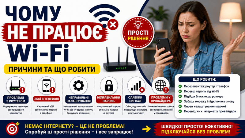 чому не працює Wi-Fi на телефоні