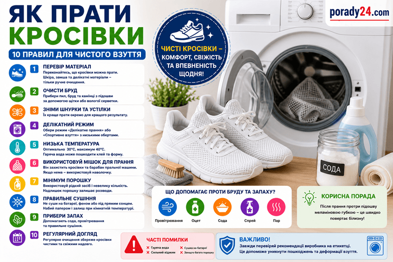 Як прати кросівки