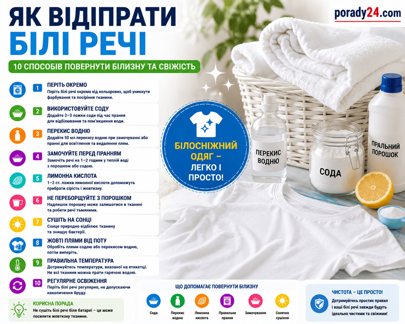 Як відіпрати білі речі