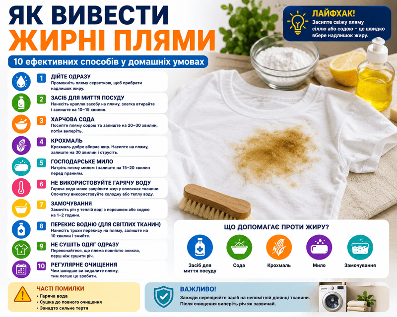 Як вивести жирні плями