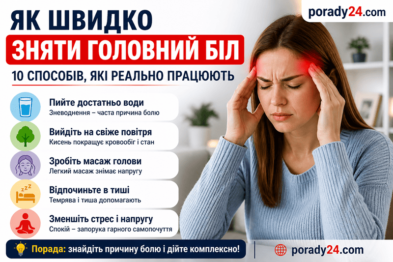 як швидко зняти головний біль
